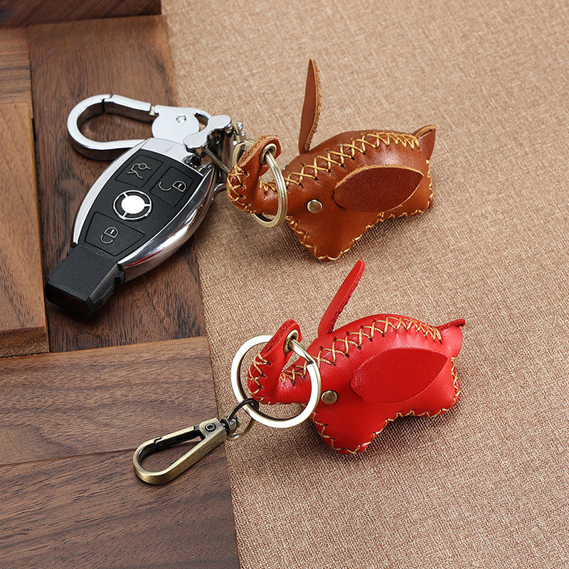 Wholesale Multifunctional Cowhide Animal Keychain